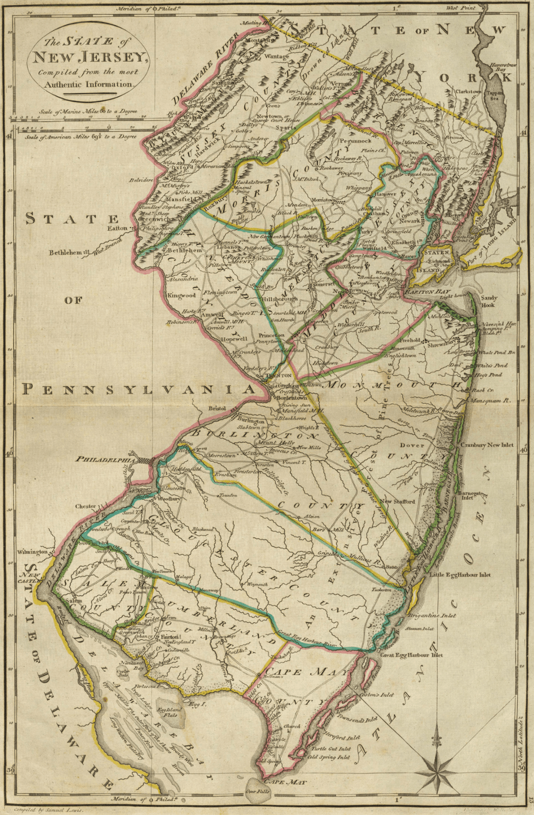 1814: Map of New Jersey
